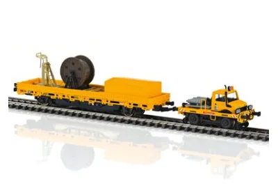 Märklin 39940: Dual-mode Unimog with overhead line construction wagon