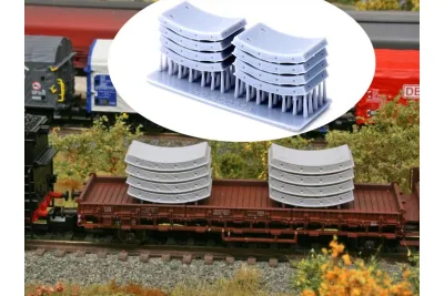 Modellbahn Union H0-A00236: H0 Ladegut Tunnelsegmente Tübbinge 2x