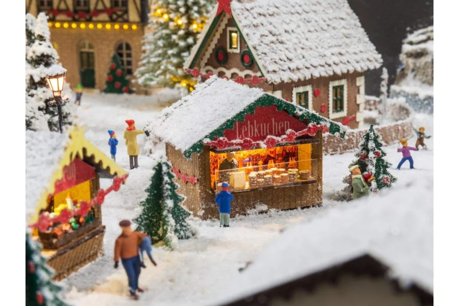 H0 Weihnachtsmarktstand Theke Lebkuchen