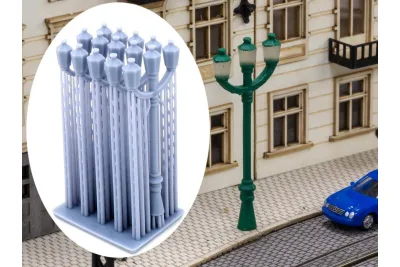 Modellbahn Union H0-A00671: H0 street-lamp dummies, 5x