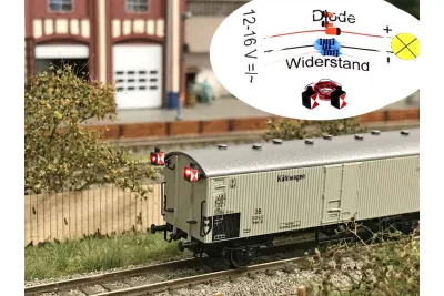 Modellbahn Union H0-A50043: H0 fanali di coda con LED, 2x