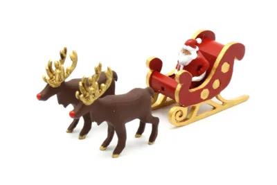 Modellbahn Union H0-A50253: H0 Weihnachtsmann mit Schlitten und Rentieren