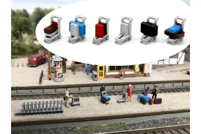 Modellbahn Union H0-A50308: H0 Kofferkulis beladen 6x