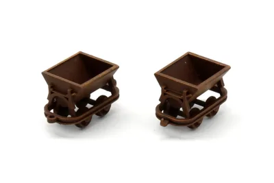 Modellbahn Union H0-A50383: H0 Wagonnets de voie ferrée de campagne, wagons basculants, 2x
