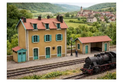 Modellbahn Union H0-B00103: H0 station, Bligny-sur-Ouche