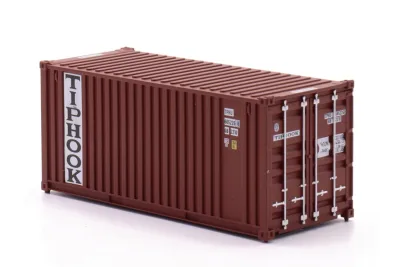 Modellbahn Union H0-C20085: H0 container 20ft Flat Panel Tiphook