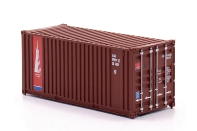 Modellbahn Union H0-C20086: H0 container 20ft Flat Panel Trans