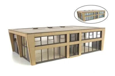 Modellbahn Union H0-H00239: H0 office building