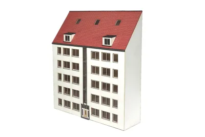 Modellbahn Union H0-H00281: H0 Halbrelief modernes Stadthaus 02 Cremeweiß