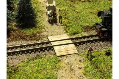 Modellbahn Union H0-L00054: H0 vasúti átjáró, fapallók - kicsi