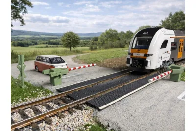 Modellbahn Union H0-L00536: H0 Bahnübergang modern Teknicross K-Gleis