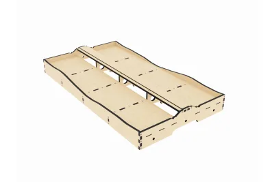 Modellbahn Union H0-Q00002: H0 Modul gerade Fremo E96 900mm
