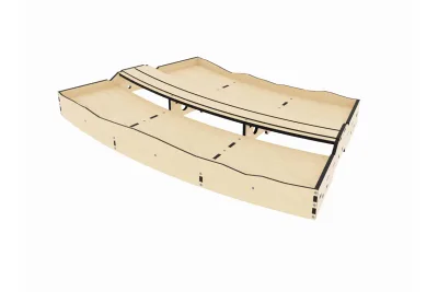 Modellbahn Union H0-Q00005: H0 Modul gebogen Fremo 2E96 R1500mm 30 Grad