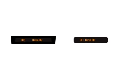Modellbahn Union H0-T46x26: Set Zugzielanzeige RE1 Berlin Hbf Desiro HC ODEG