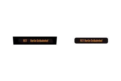 Modellbahn Union H0-T46x27: Set Zugzielanzeige RE1 Berlin Desiro HC ODEG