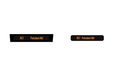 Modellbahn Union H0-T46x28: Set Zugzielanzeige RE1 Potsdam Hbf Desiro HC ODEG
