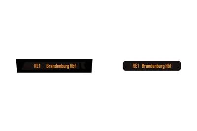 Modellbahn Union H0-T46x29: Set Zugzielanzeige RE1 Brandenburg Desiro HC ODEG