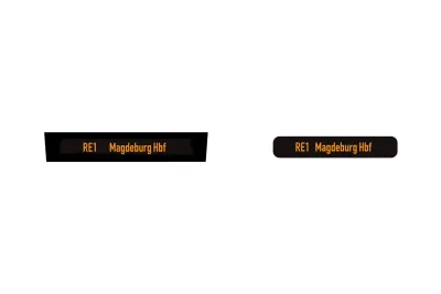 Modellbahn Union H0-T46x30: Set Zugzielanzeige RE1 Magdeburg Hbf Desiro HC ODEG