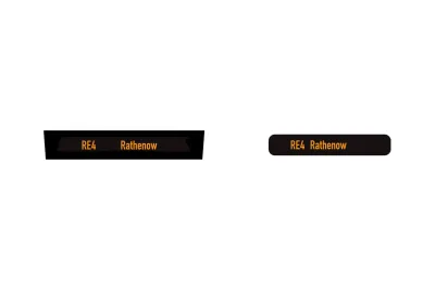 Modellbahn Union H0-T46x33: Set Zugzielanzeige RE4 Rathenow Desiro HC ODEG