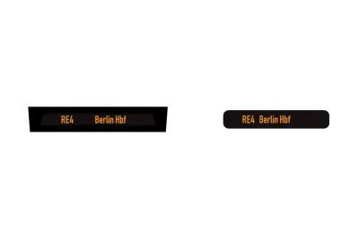 Modellbahn Union H0-T46x34: Set Zugzielanzeige RE4 Berlin Hbf Desiro HC ODEG