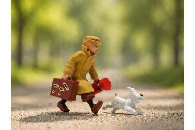 Modellbahn Union H0-W99064: H0 figurenset: reporter Tim met een kleine foxterriër