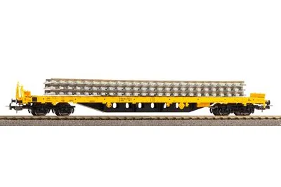 Piko 24501: Flachwagen Rs Bauzug VI beladen mit Betonschwellenstapel