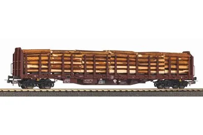 Piko 24610: Wagon do transportu kłód Roos-t642 z ładunkiem drewna RSBG VI