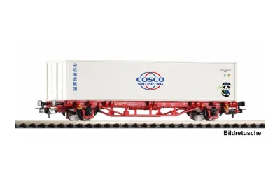 Piko 27749: Wagon porte-conteneurs Lgs Cosco DB AG VI 1×40' conteneur avec panda