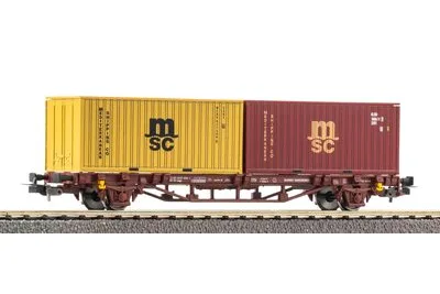 Piko 27750: Wagon porte-conteneurs 2× 20' conteneur MSC FS V