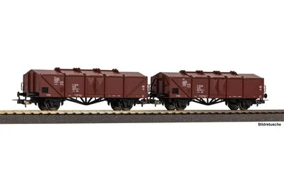 Piko 28331: Zestaw 2 wagonów z dachem składanym Kmm DR IV