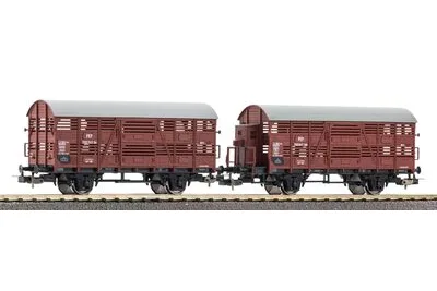 Piko 28346: Zestaw 2 wagonów do bydła PKP III