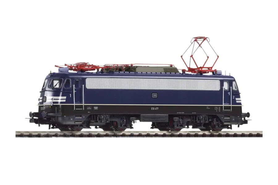 Sound-elektrische locomotief E10 477 met waarschuwingsstrepen DB III wisselstroomversie, incl. PIKO Sound-Decoder