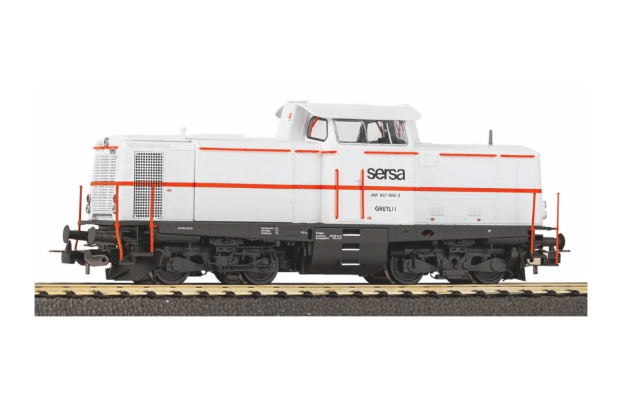 Locomotiva diesel sonora Am 847 Sersa V, versione corrente alternata, incl. decoder sonoro PIKO
