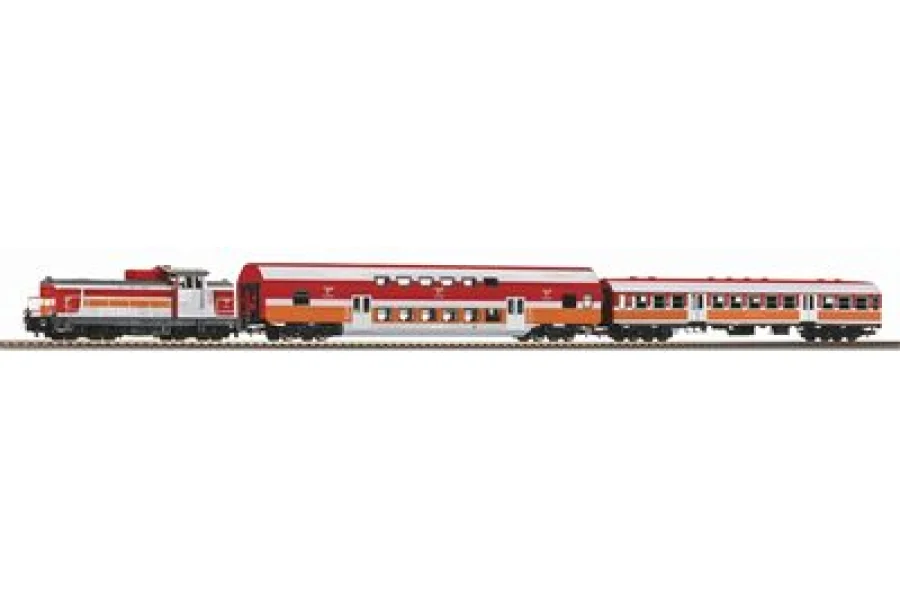 Set de inicio con vía con balasto SM42 con 2x coches de pasajeros Polregio VI