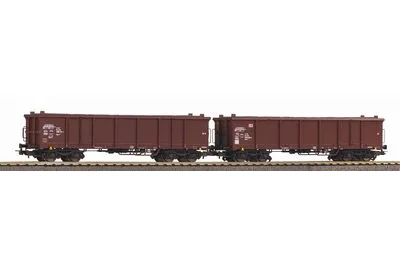 Piko 58235: Zestaw 2 wagonów odkrytych Eaos DB AG VI z ładunkiem drewna