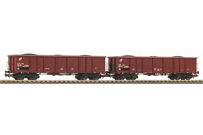 Piko 58287: Zestaw 2 wagonów odkrytych Eaos FS V z ładunkiem węgla