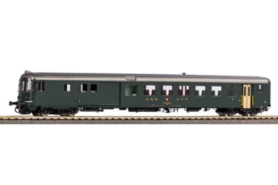 Вагон управления BDt EW II SBB Эп. IV, зелёный и старый шрифт версия переменного тока