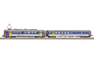 Piko 96855: Zestaw 2 Rbe 4/4 NPZ SBB IV wagon silnikowy + sterowniczy, z dekoderem dźwięku PIKO
