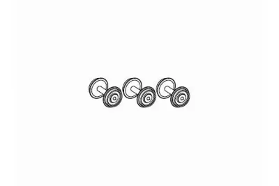 Piko ET53000-429: Radsatz (3 Stck.) AC