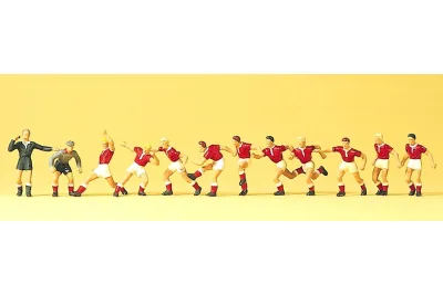Preiser 10075: Équipe de football, rouge/blanc