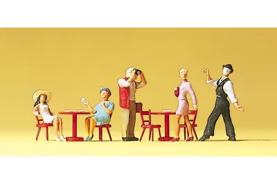 Preiser 10348: Pantomime, Gäste im Straßencafé