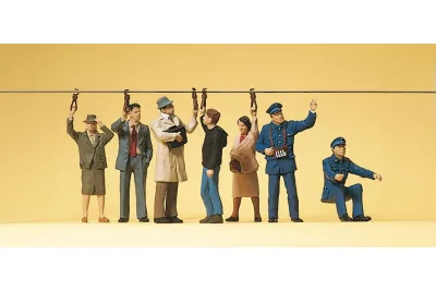 Preiser 10405: Personnel de tramway. Voyageurs
