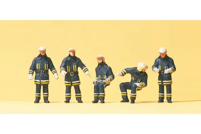 Preiser 10487: Tűzoltók modern beavatkozó ruhában
