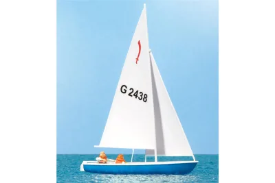Preiser 10679: H0 Figuren Segler 3 & Segelboot Korsar
