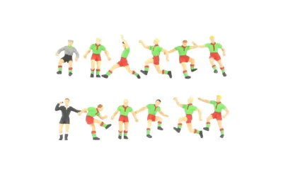 Preiser 10757: Football team, green/red