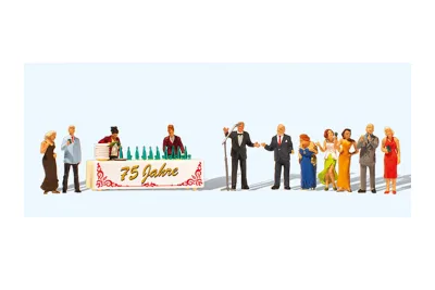 Preiser 10775: H0 Figuren Jubiläumsparty 75 Jahre Preiser