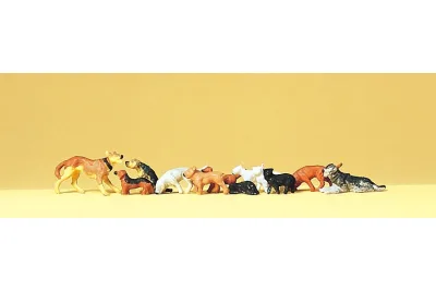 Preiser 14165: Dogs and cats