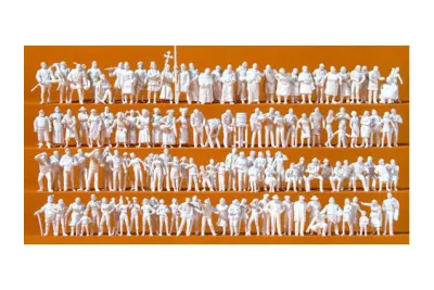 Preiser 16359: Középkori vásár. 125 festetlen figura