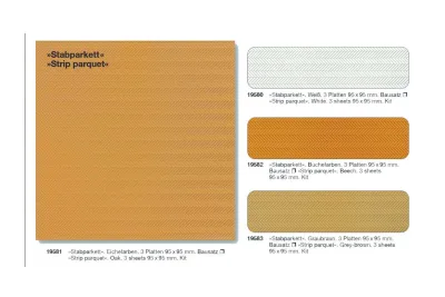 Preiser 19583: Stabparkett Graubraun