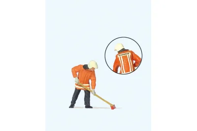 Preiser 28198: Feuerwehrmann kehrend